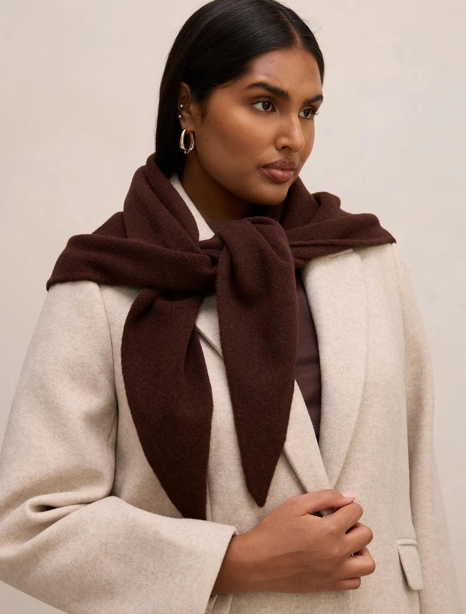 Forever New Women's Tina Triangle Scarf in Chocolate | Forever New (AU)
