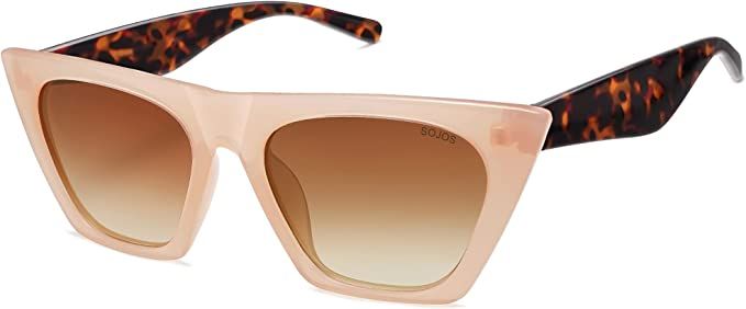 SOJOS Oversized Square Cateye Polarized Sunglasses for Women Men Big Trendy Sunnies SJ2115 | Amazon (US)