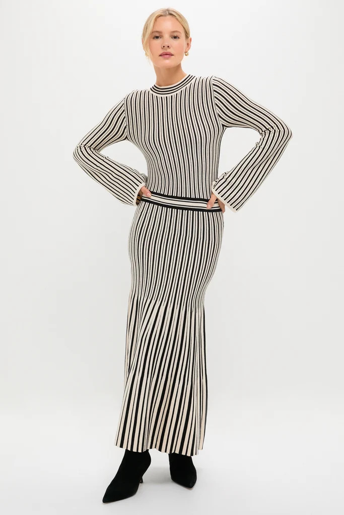Black and Ivory Striped Maxi Dress | Tuckernuck (US)