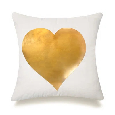 Gold&Silver Foil Print Throw Pillow | Wayfair North America