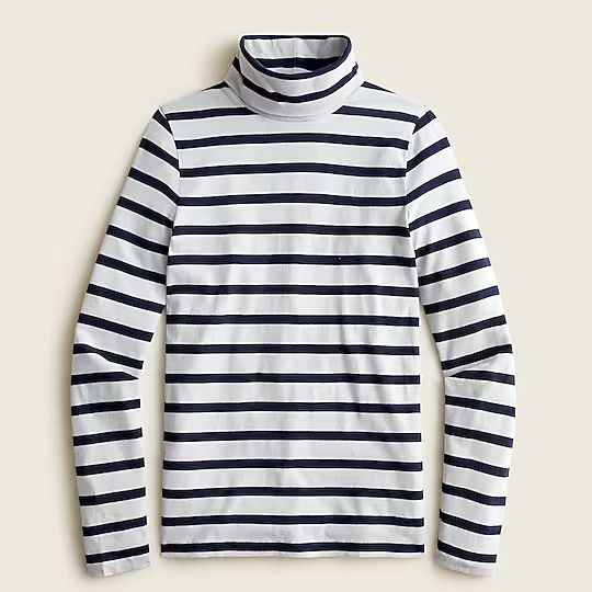 J.Crew: Tissue Turtleneck T-shirt In Stripes For Women | J.Crew US