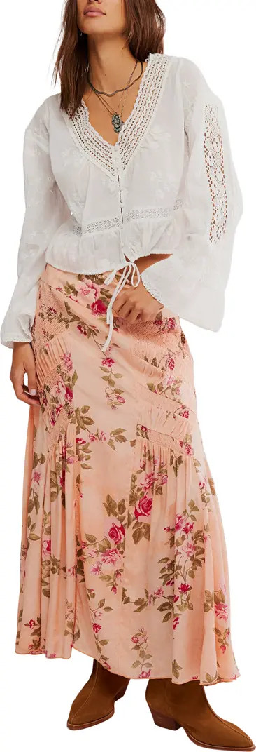 Free People Rowan Floral Smocked Maxi Skirt | Nordstromrack | Nordstrom Rack