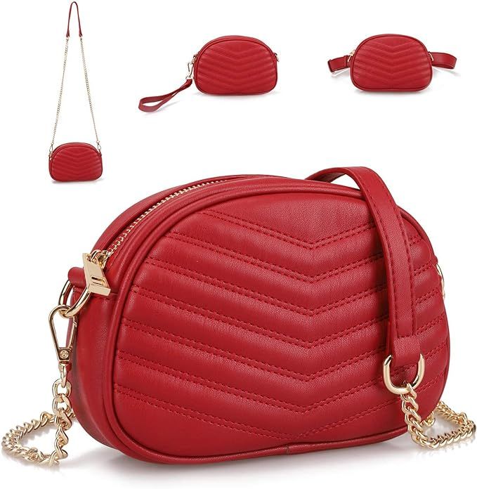 GLADDON 3 in 1 Fashion Fanny Packs for Women Waist Bag Stylish Crossbody Purse Ladies Clutch Bag ... | Amazon (US)
