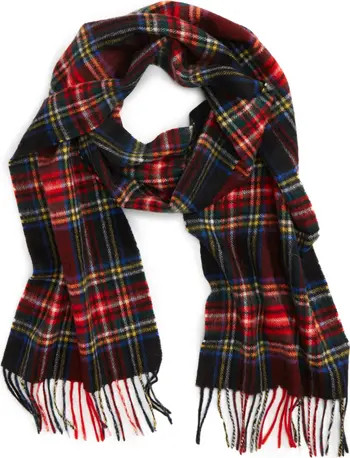 New Check Lambswool & Cashmere Scarf | Nordstrom