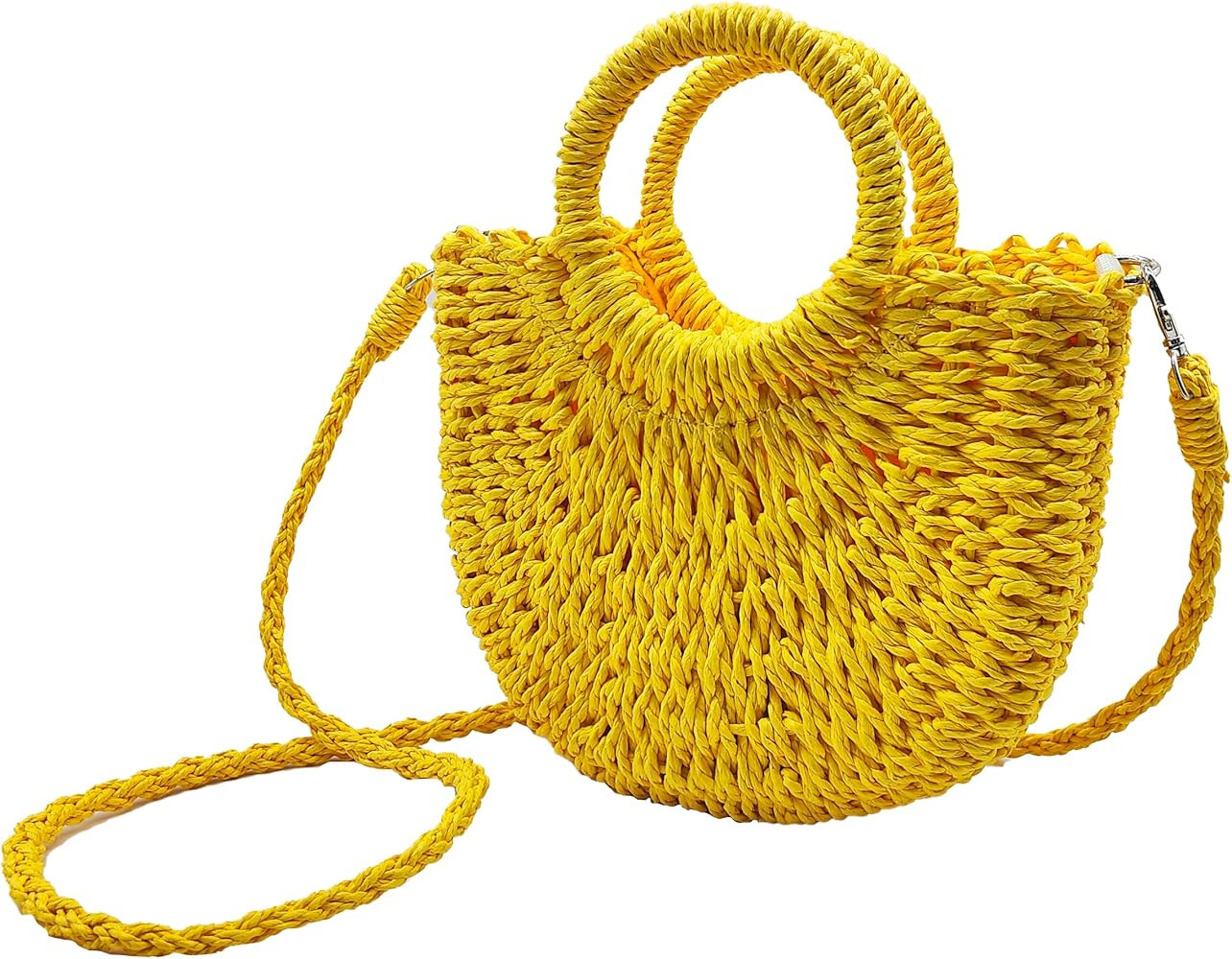 Seamido Straw Clutch Crossbody Bags Beach Woven Straw Shoulder Handbags Satchel Handbags for Women | Amazon (US)