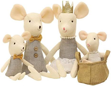 Mouse Family Dolls Stuffed Animal Toy Birthday Gift Mini Plush Toy Gray | Amazon (US)
