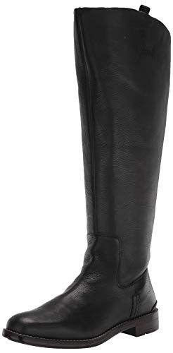 Franco Sarto Womens Meyer Knee High Wide Calf Flat Boots Black Leather 10 W | Amazon (US)