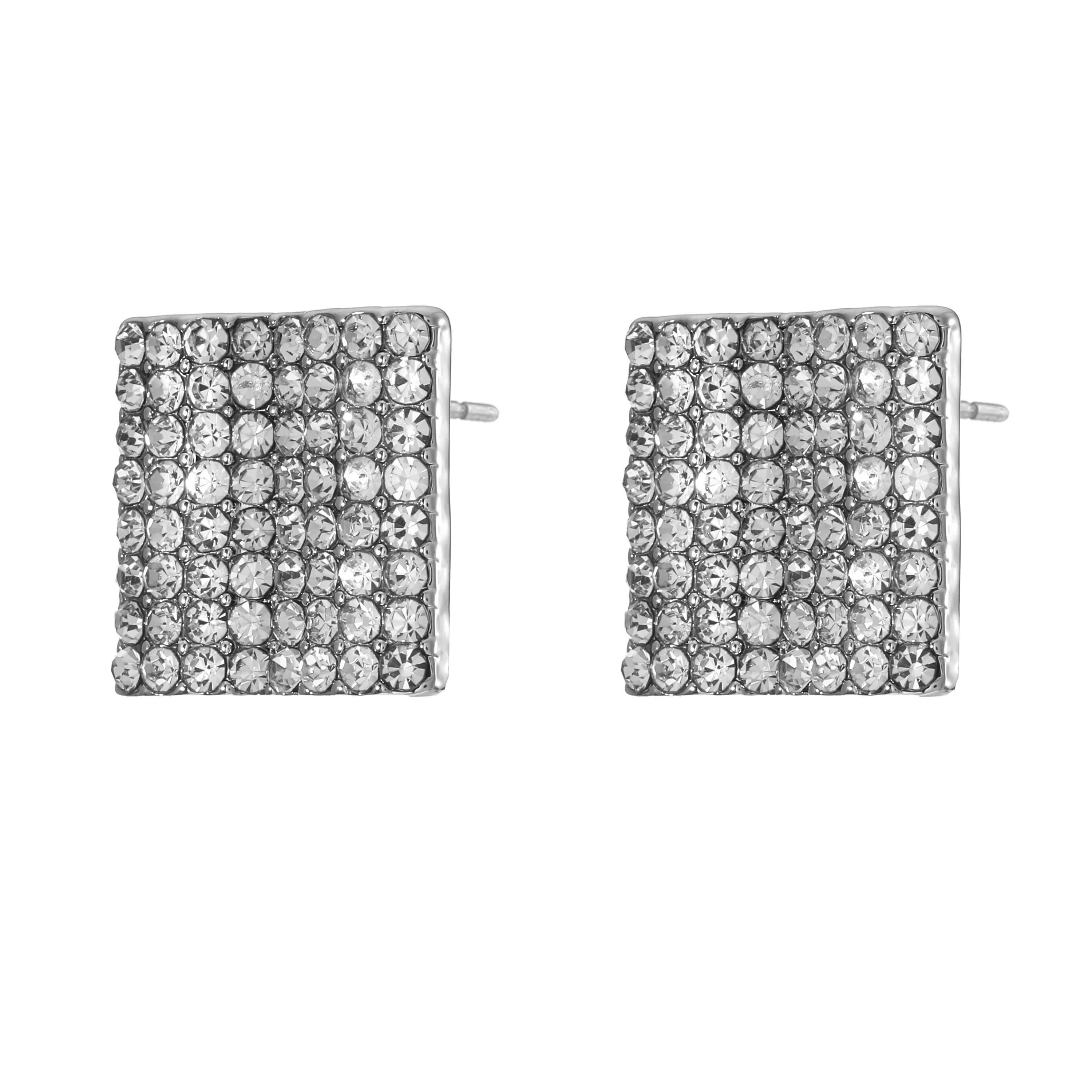 Seren Jewelry Women's Square Rhinestone Pave' Stud Earrings | Walmart (US)
