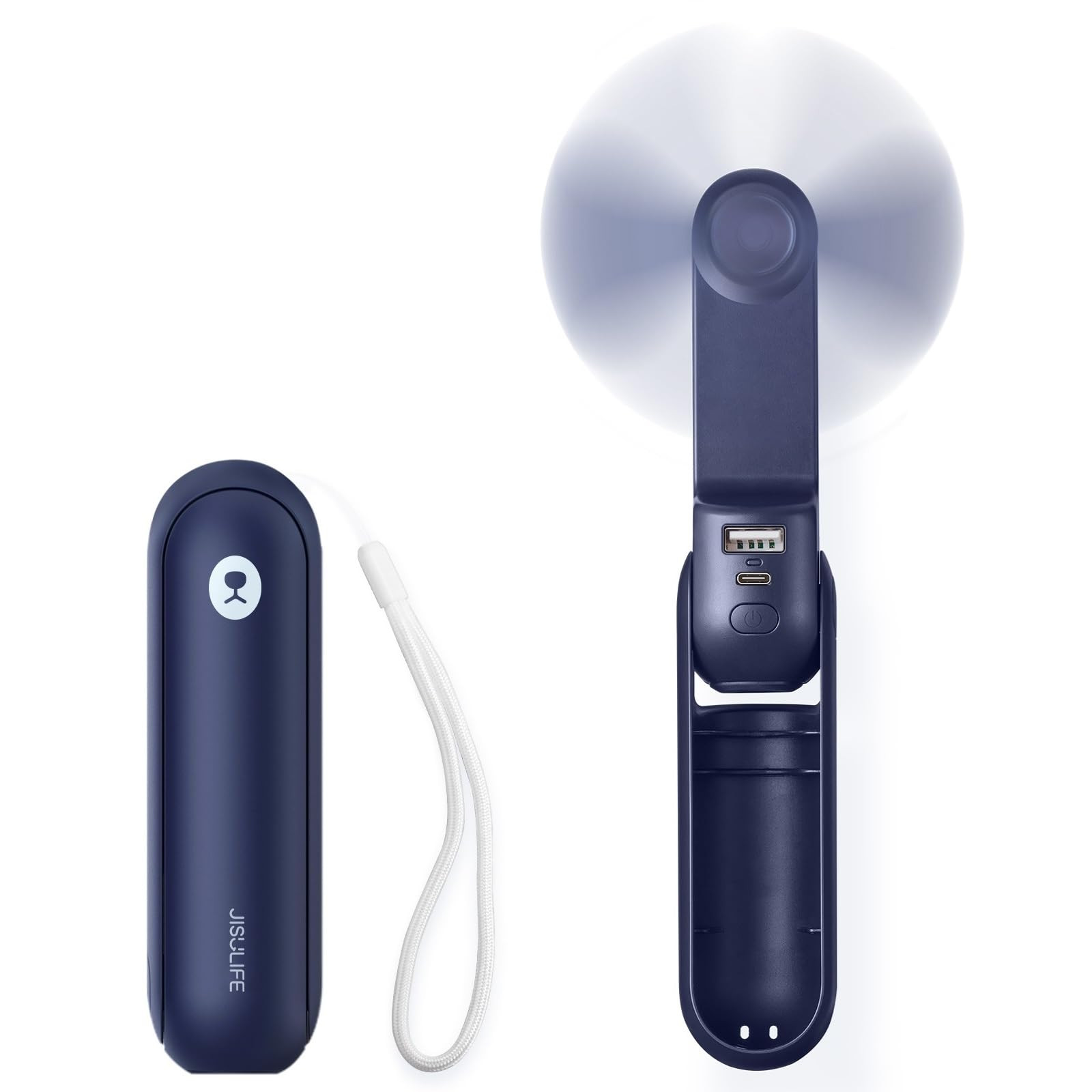 JISULIFE Portable Handheld Fan, Mini 3 In 1 with Rechargeable Battery, Personal Pocket Fan for Tr... | Amazon (US)