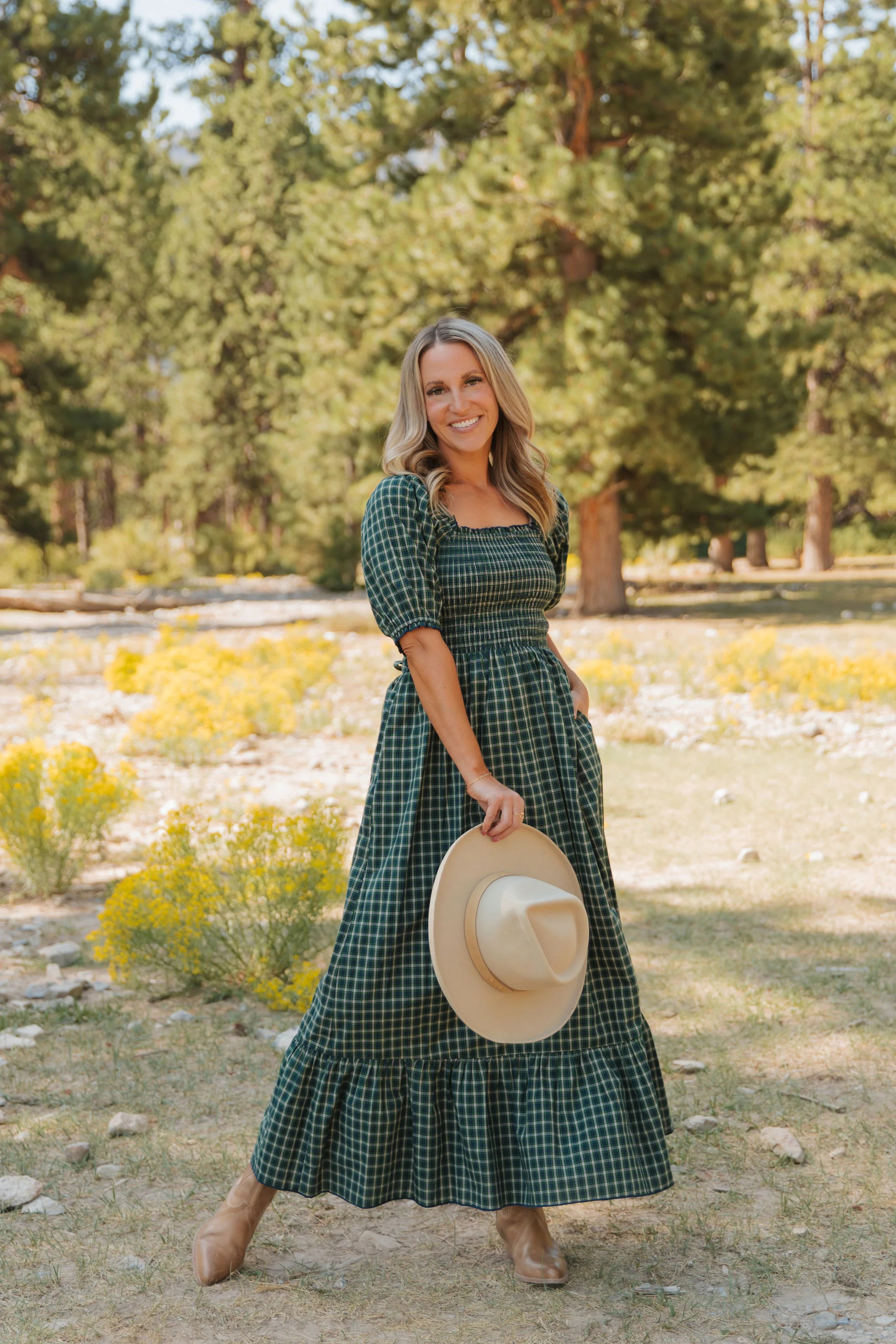 THE DARCI MARIE DRESS IN HUNTER BY PINK DESERT | Pink Desert