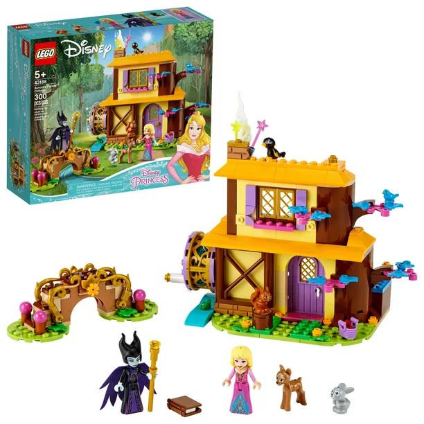 LEGO Disney Aurora’s Forest Cottage 43188 Great Sleeping Beauty Building Toy for Kids (300 Piec... | Walmart (US)