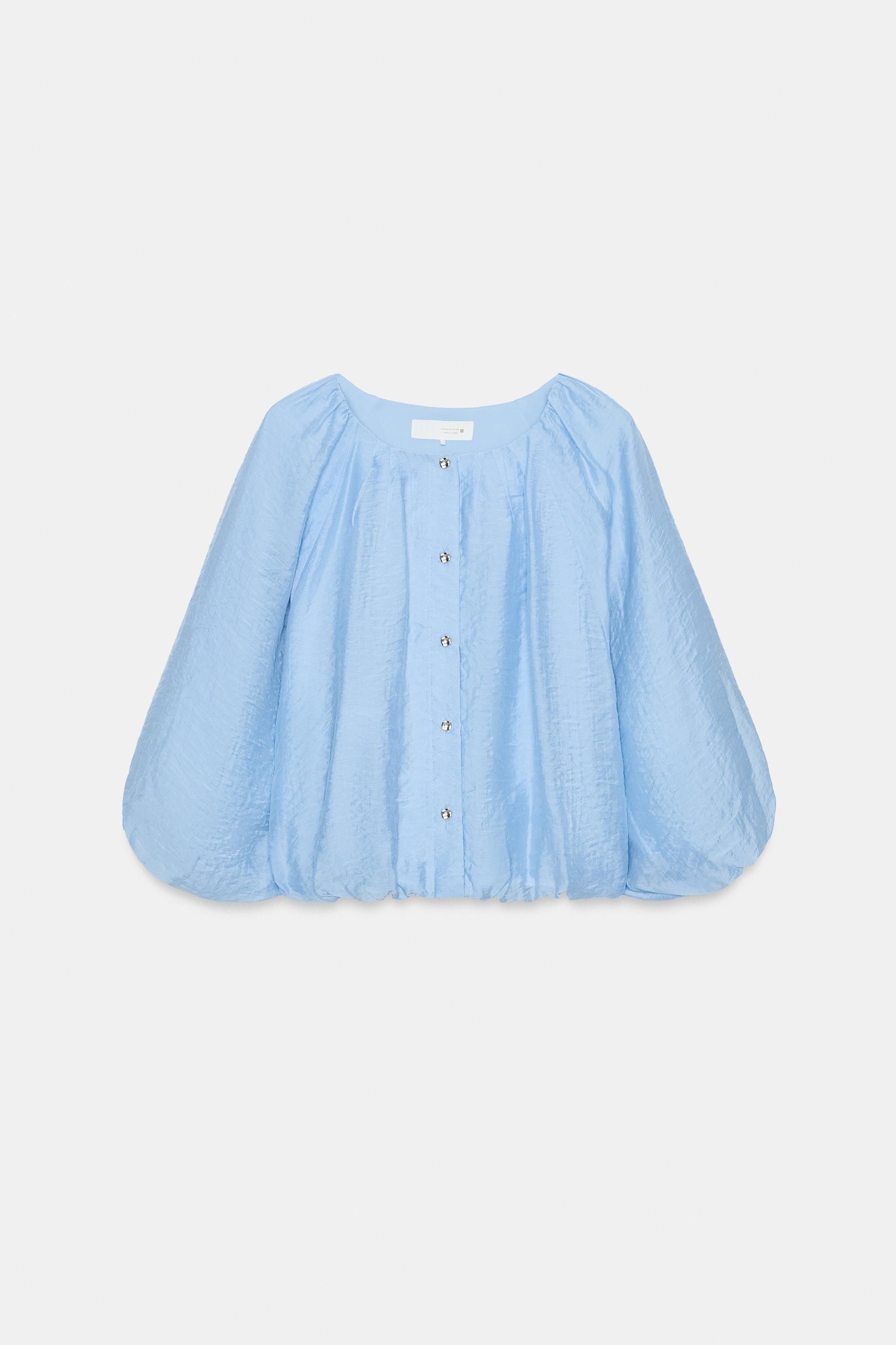 FLOWY BALLOON BLOUSE | Zara US