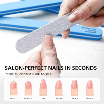 BALUCA 10-Pack Professional Nail Files & Buffers for Acrylic & Natural Nails | Double-Sided 100/1... | Amazon (US)