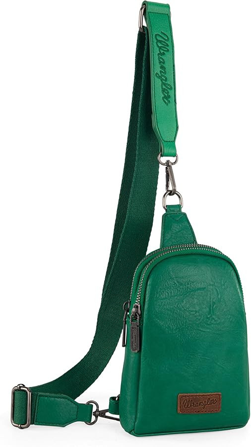Wrangler Small Crossbody Sling Bags for Women Fanny Packs Chest Bag for Travel | Amazon (US)