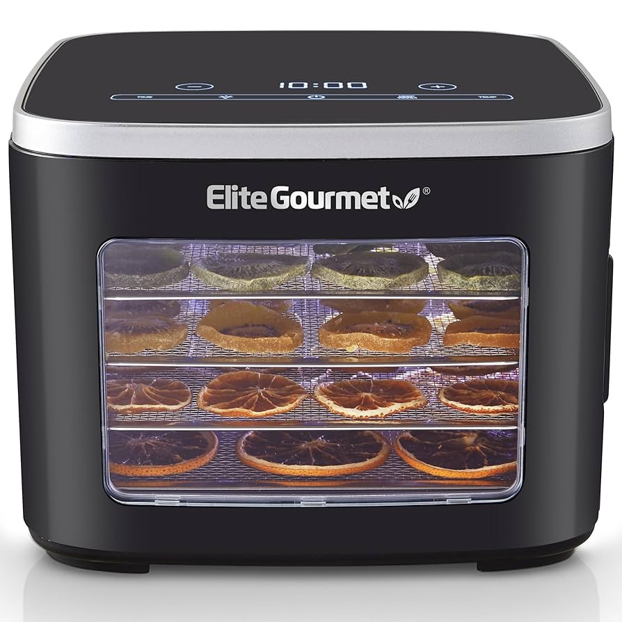 Elite Gourmet EFD809D Food Dehydrator with 5 Stainless Steel Trays, Adjustable Temp & Time + Keep... | Amazon (US)