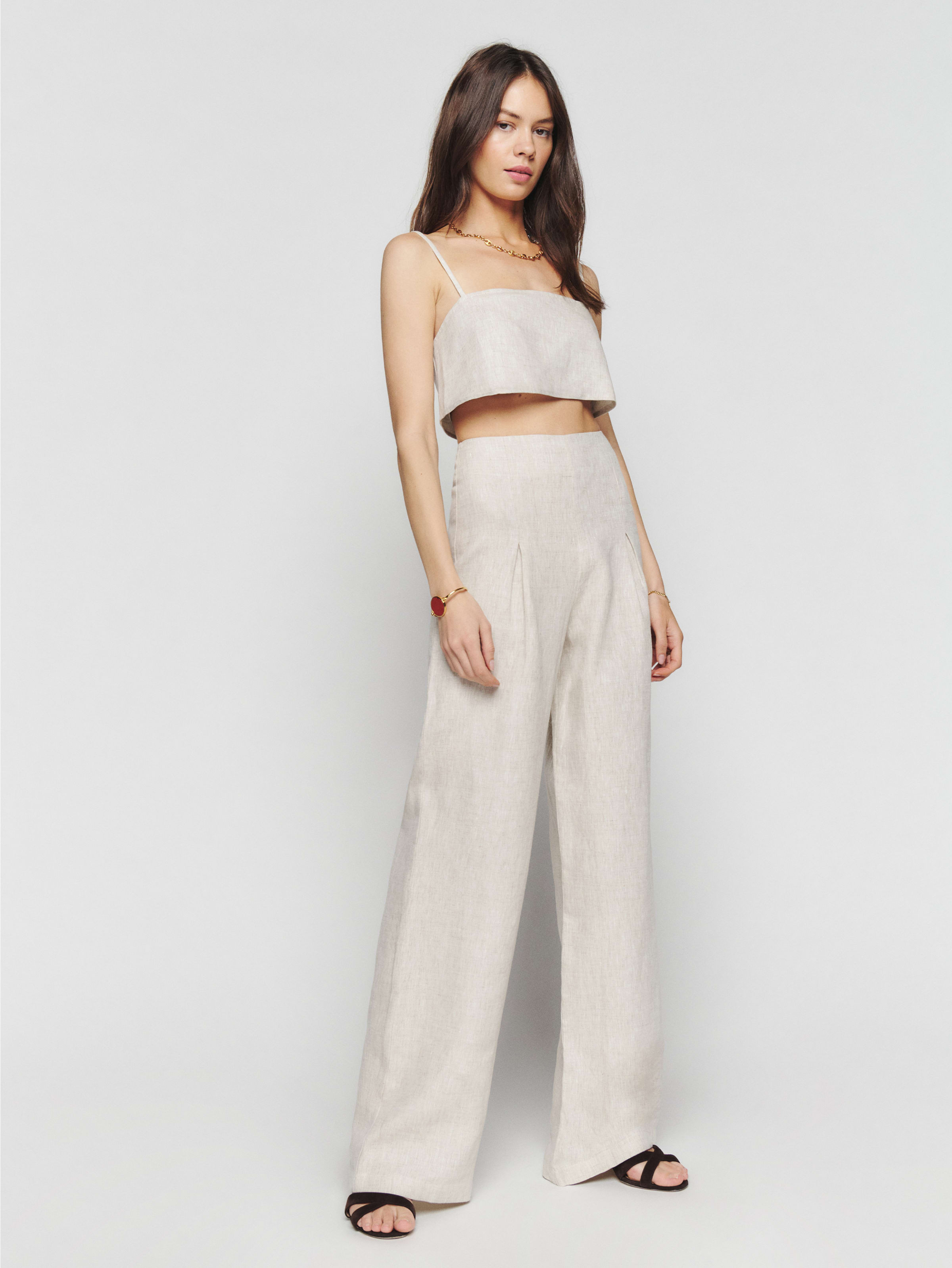 Cleo Linen Two Piece | Reformation (Global)