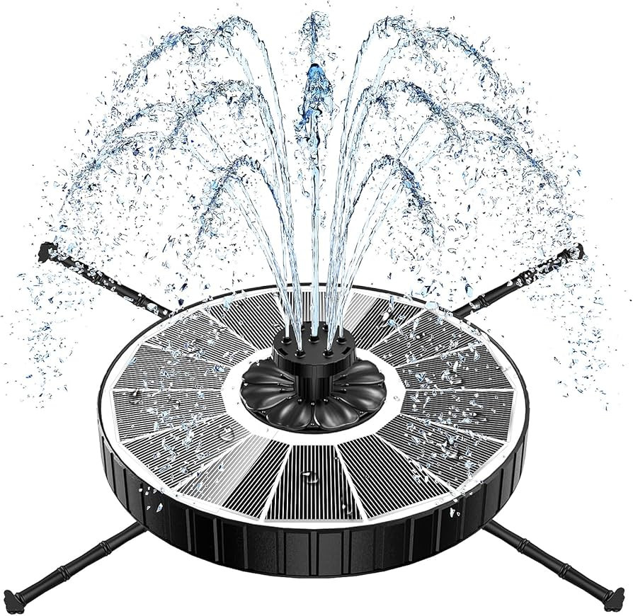 Yzert Solar Fountain, 3-Level Adjustable Water Height, 3.5W Glass Powerful Outdoor Fountain Pump ... | Amazon (US)