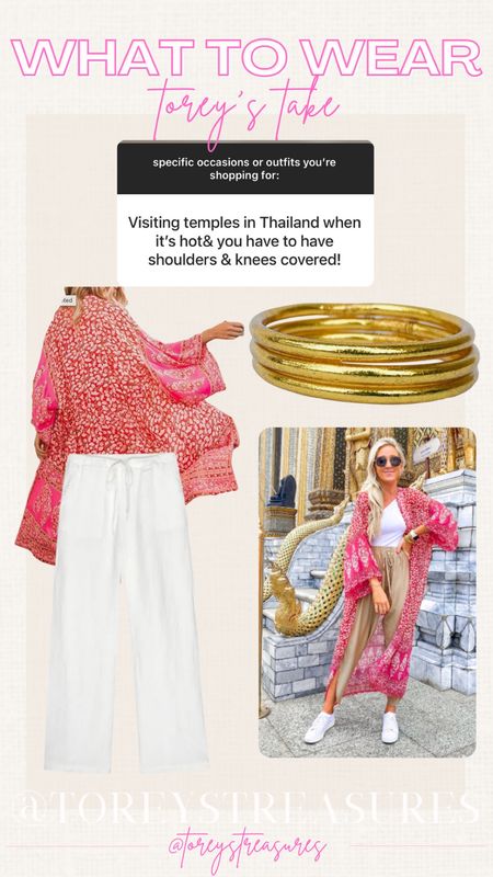 Outfit for Thailand or tropical place where you can use the kimono as a swim coverup! 

#LTKtravel #LTKFestival