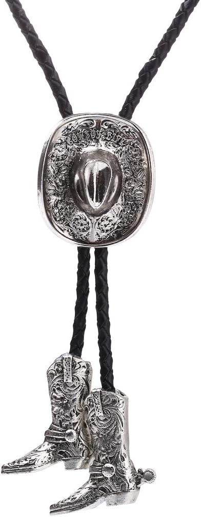 HUABOLA CALYN Western 3D Cowboy Hat bolo tie- Fashion Vintage Cowboy Knight Boots Bola tie Neckti... | Amazon (US)