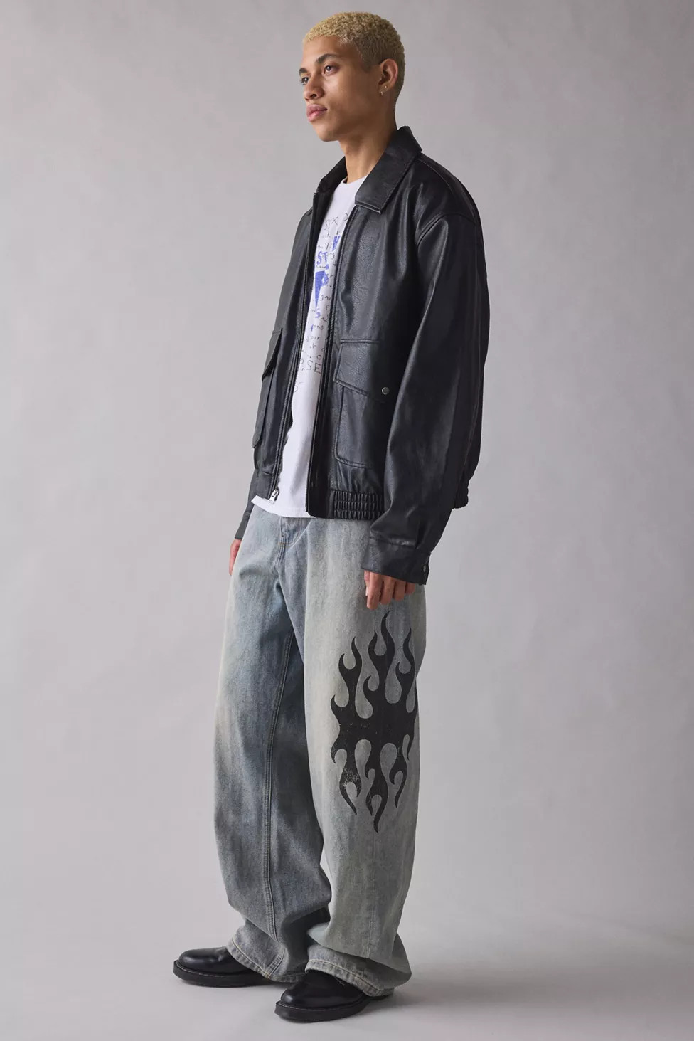 BDG Nitro Rave Flame Baggy Fit Jean | Urban Outfitters (US and RoW)