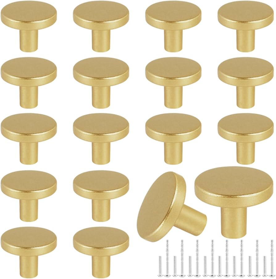 Romeda 12 Piece Drawer Knobs, Gold Cabinet Knobs with Screw, 30mm Drawer Pulls for Dresser, Kitch... | Amazon (US)