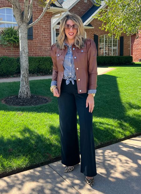 Puffed Sleeve jacket sz. 10
Shirt & Pants True to Size (tall in pants for extra length)
#falloutfit #churchoutfit #workwear #mixandmatch

#LTKover40 #LTKstyletip #LTKfindsunder100