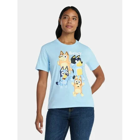 Bluey Women s Graphic Tee with Short Sleeves Sizes XXS-XXL | Walmart (US)