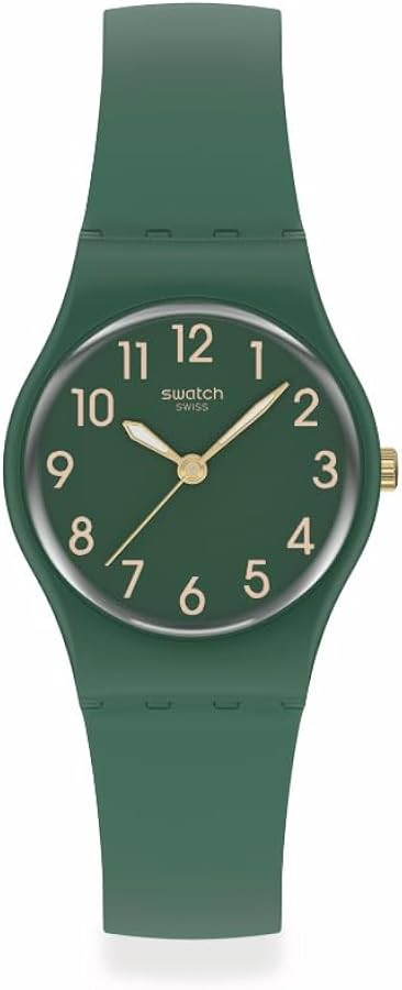 Swatch Lady Women's Watch Casual Polymer Green Quartz Waterproof Notes of Pecan | Amazon (US)