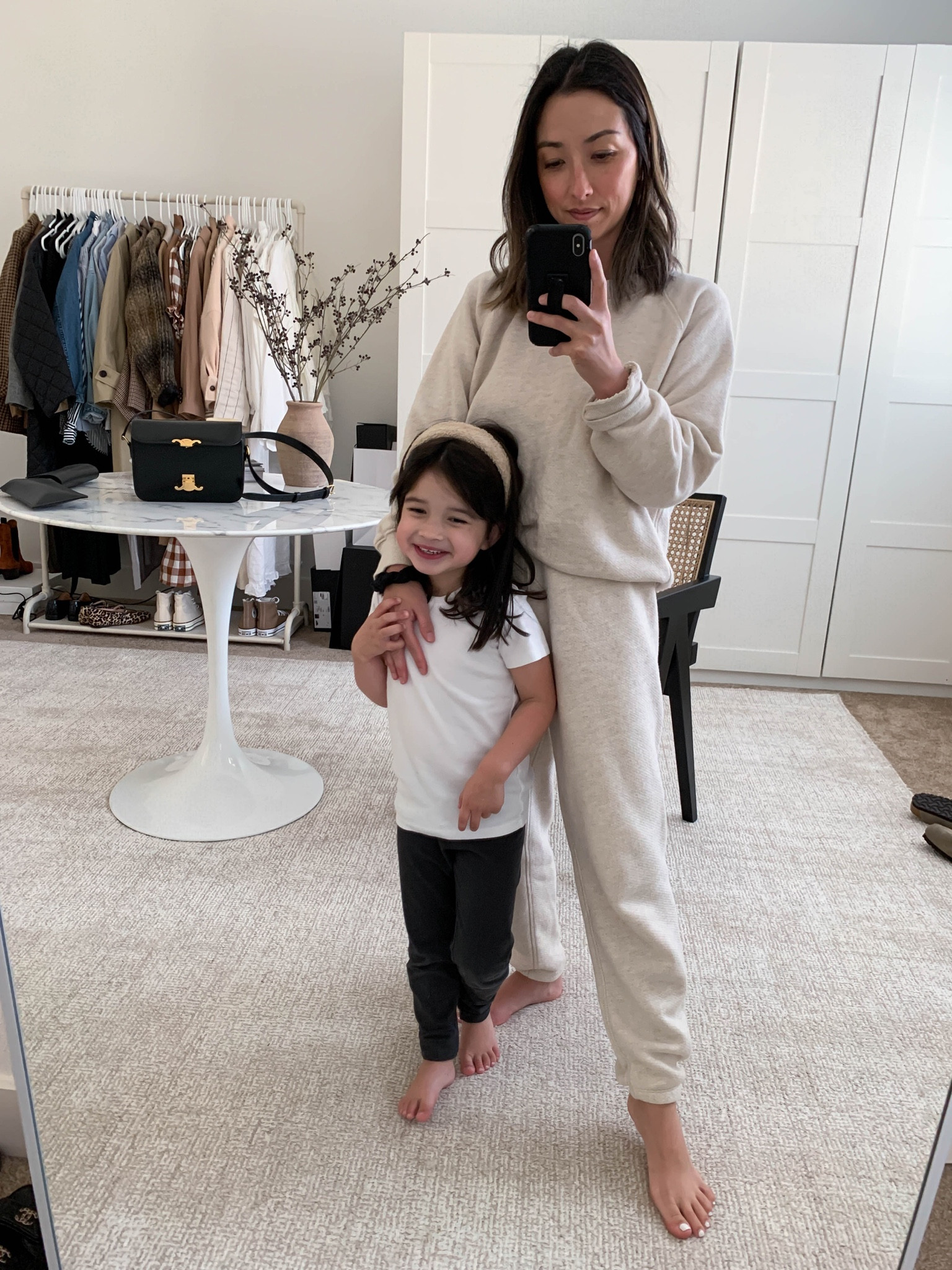 Jenni Kayne sweatshirt and sweatpants. Wearing a medium top and xs bottoms. These are the best!