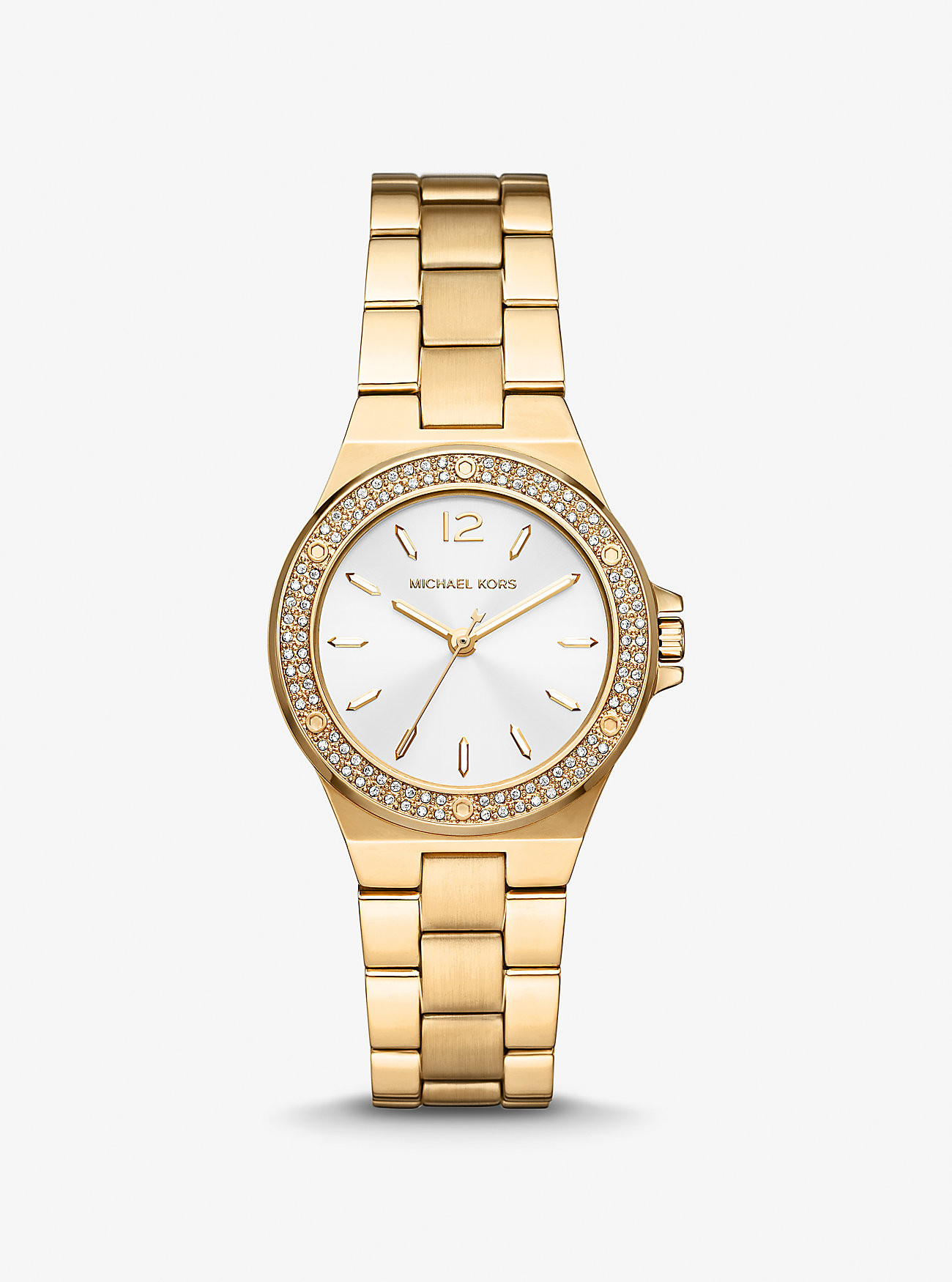 Mini Lennox Pavé Gold-Tone Watch | Michael Kors US