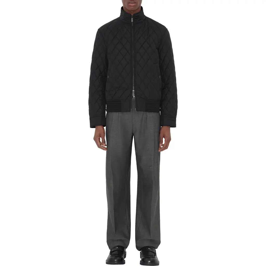 burberry Quilted Nylon Jacket in Black at Nordstrom, Size Small | Nordstrom