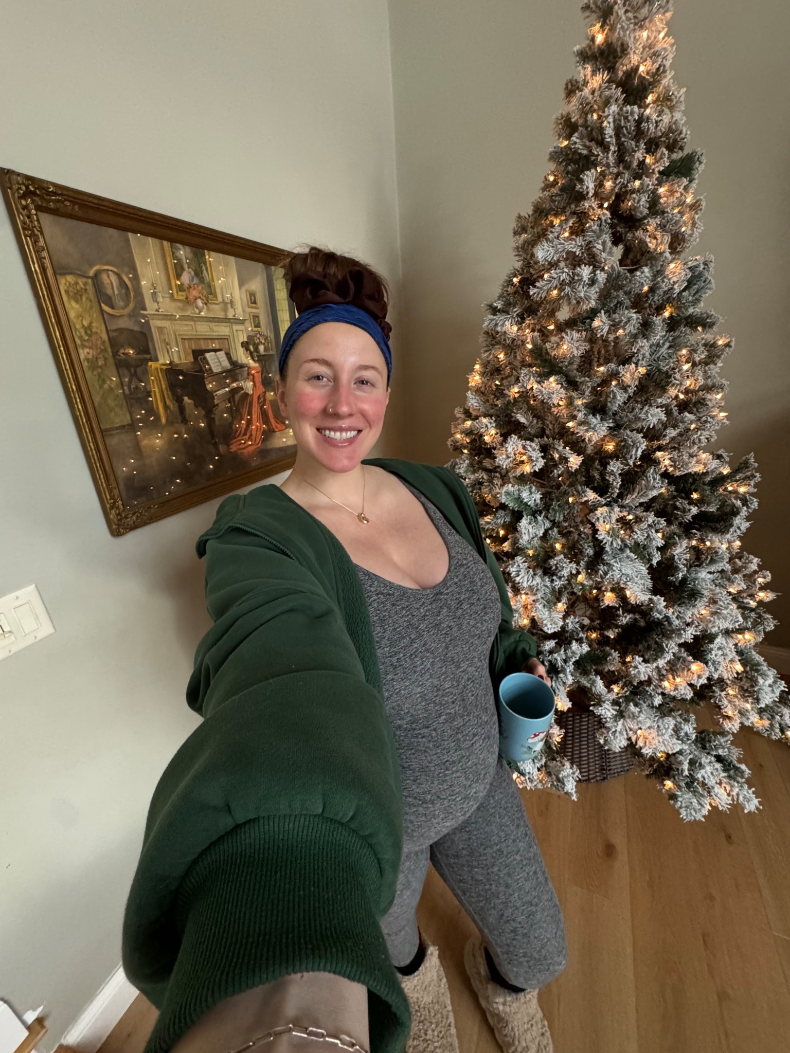 Maternity onesie and D necklace for my baby girl! Feeling so comfy today 

#LTKGiftGuide #LTKBaby #LTKActive
