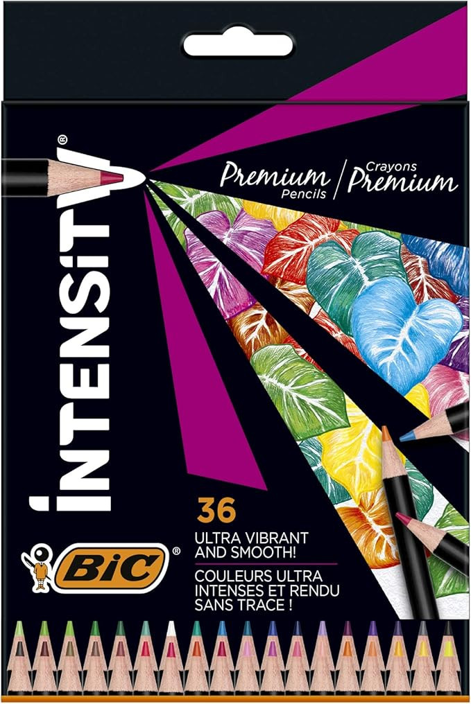 BIC Intensity Premium Buntstifte für Erwachsene und Kinder, Farbstifte zum Malen in 36 Farben, h... | Amazon (DE)