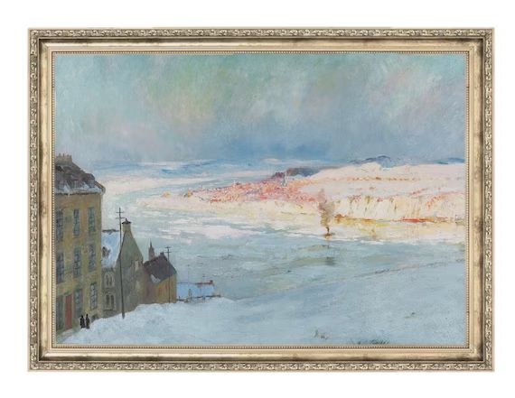 Winter View Vintage Painting  Winter Decor  Holiday Art  | Etsy | Etsy (CAD)