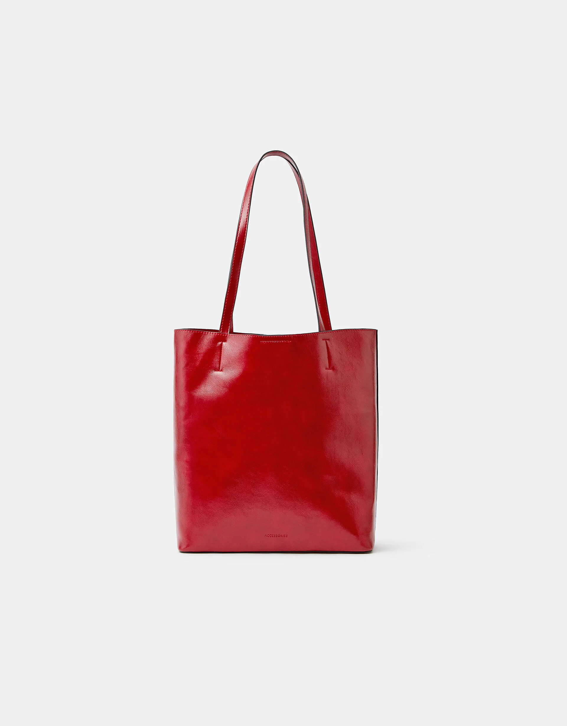 Faux Leather Tote Bag Red | Accessorize (Global)