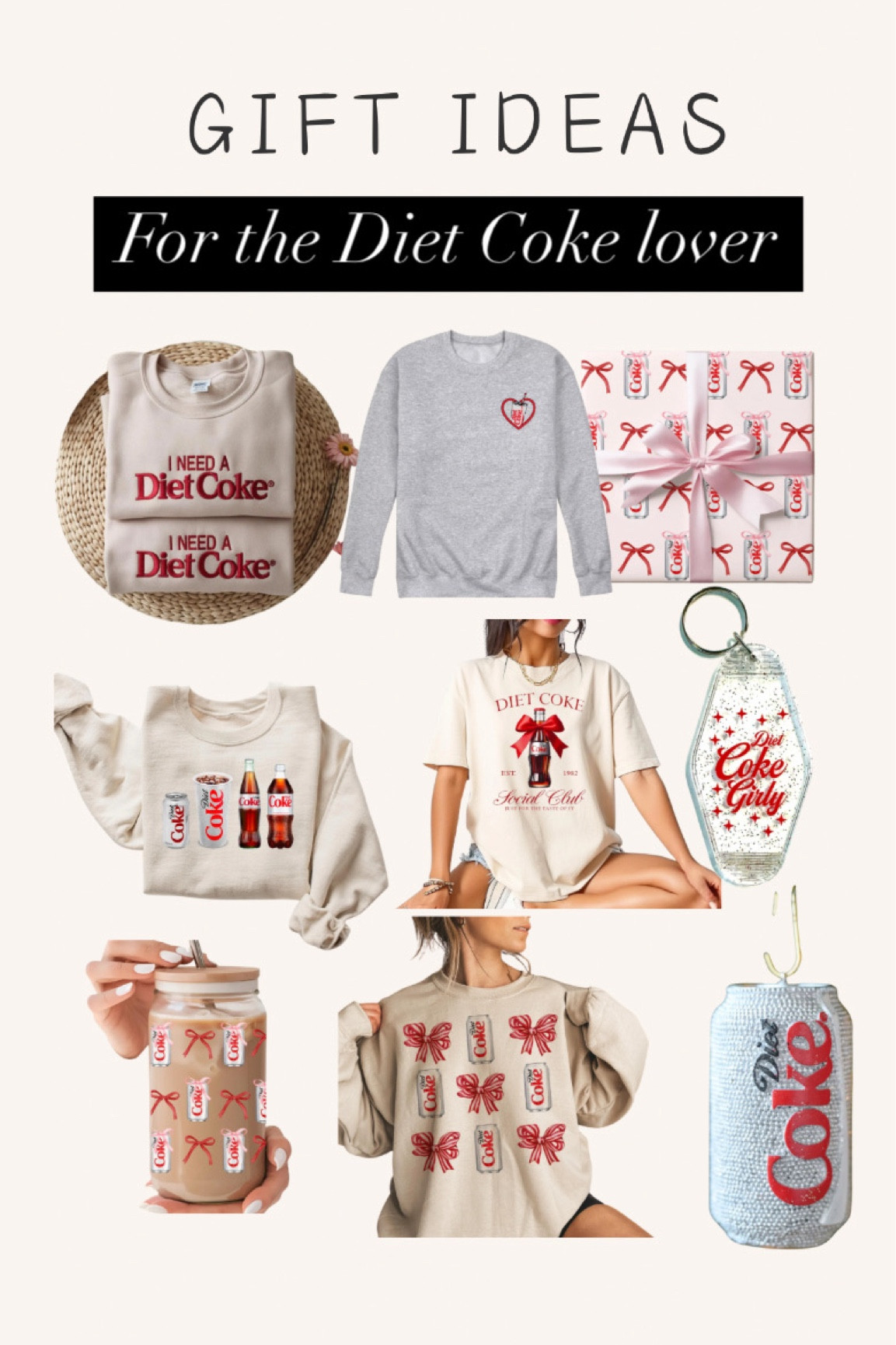 Gift ideas for her 
Diet Coke shirt 
Fun gift 

#LTKFindsUnder50 #LTKStyleTip #LTKGiftGuide
