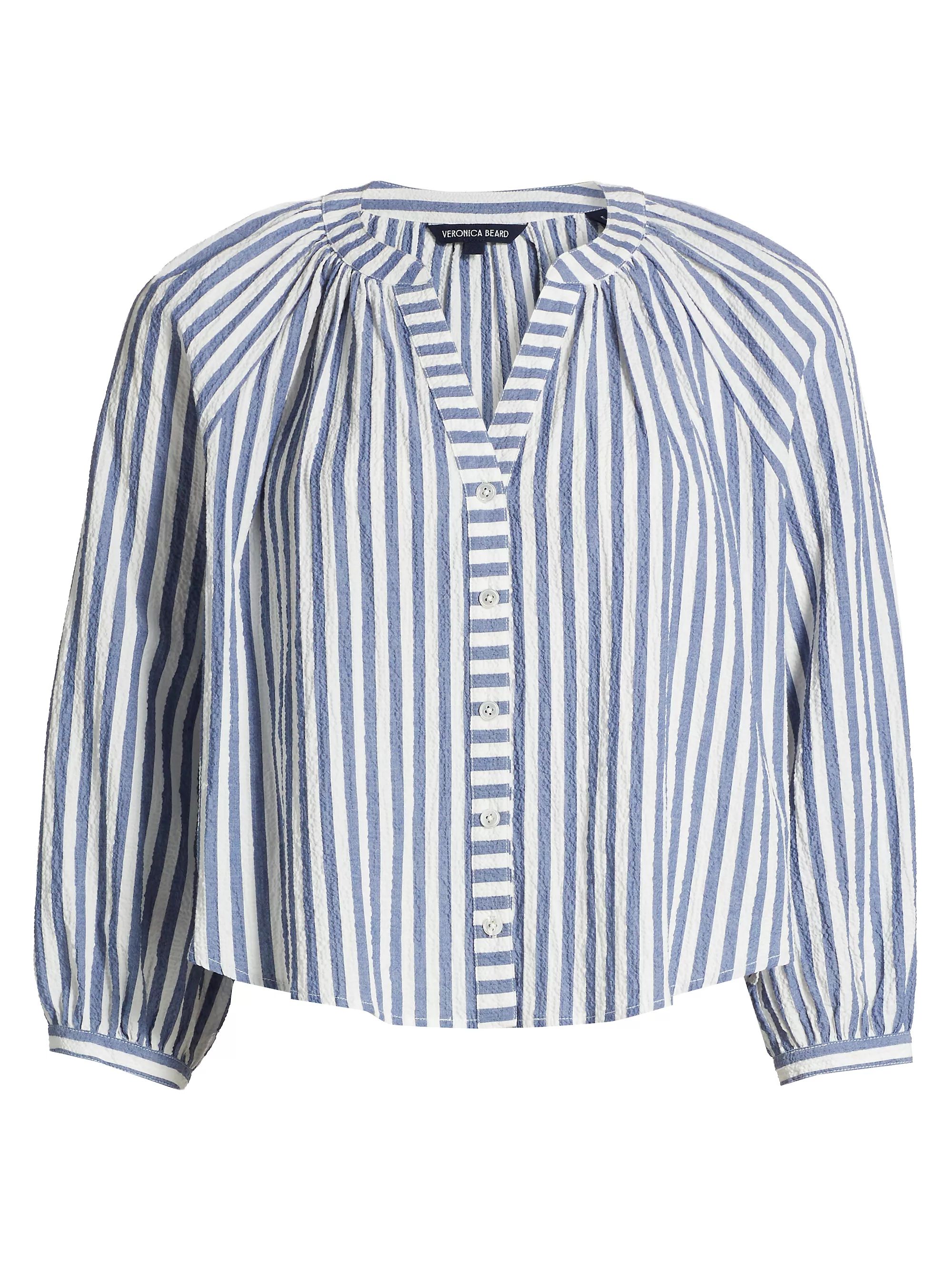 Judith Striped Cotton Blouse | Saks Fifth Avenue