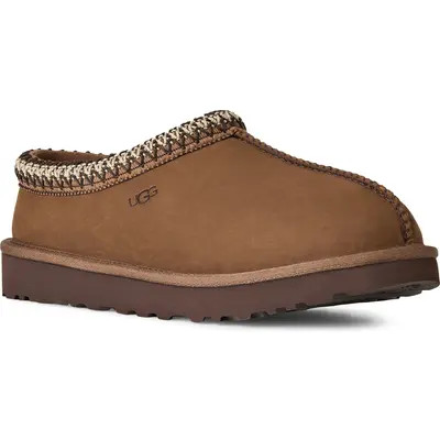 UGG(r) Tasman Nubuck Leather Slipper in Black at Nordstrom, Size 7 | Nordstrom