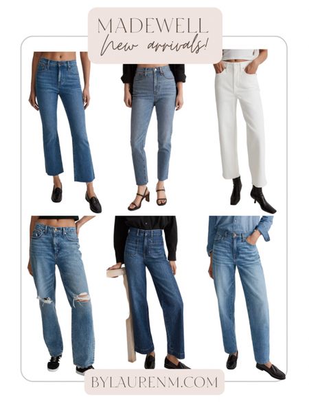 Madewell new arrivals! Spring jeans. Straight leg jeans, wide leg denim, white jeans, distressed jeans for spring. 

#LTKunder100 #LTKstyletip