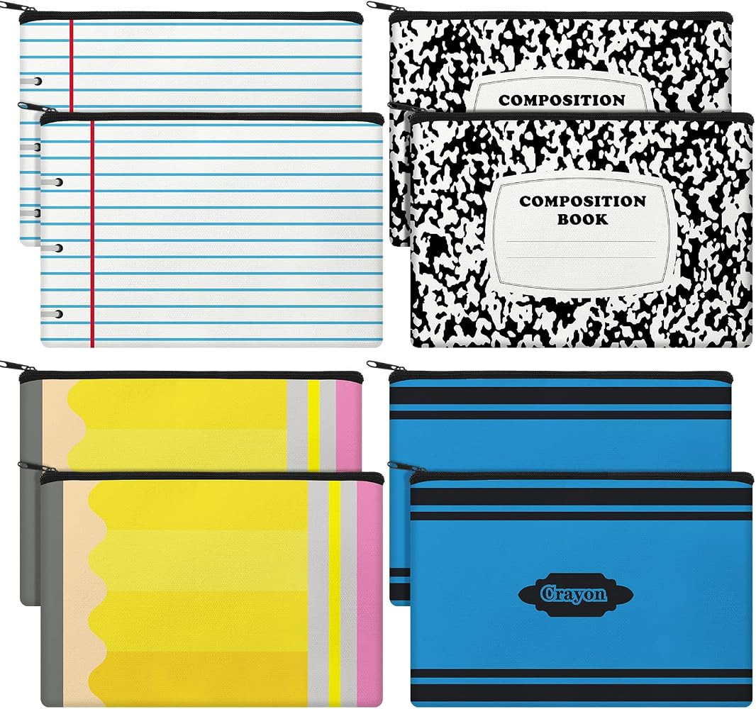 8 Pcs Back to School Teacher Gifts Bulk Teacher Pencil Pouch Survival Kit Makeup Bags Thank You A... | Amazon (US)