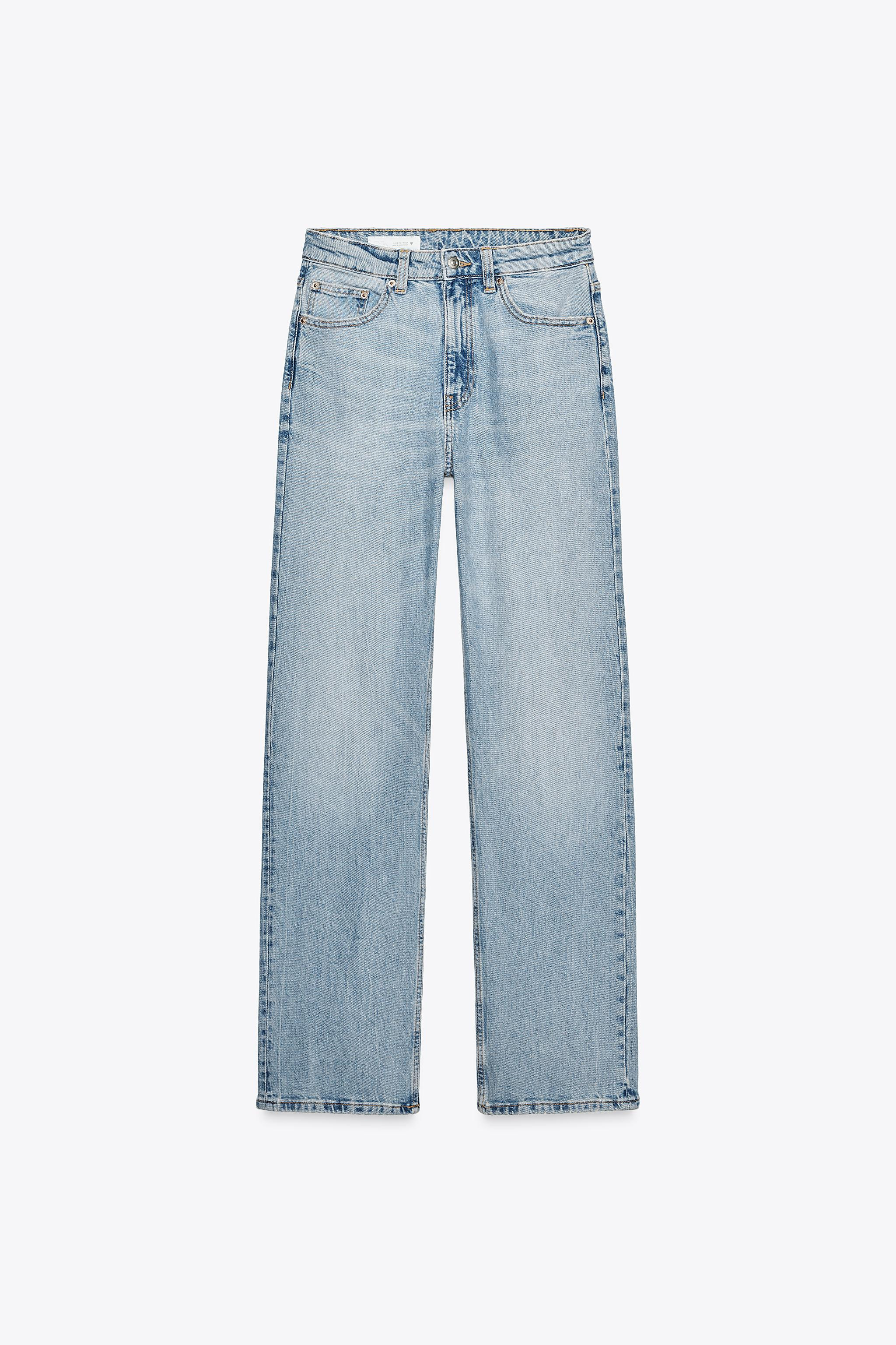 TRF STRAIGHT HIGH-WAIST JEANS | Zara UK