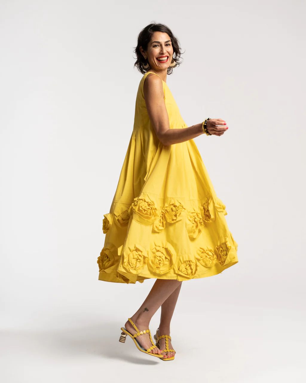 Sunny Flower Dress Yellow | Frances Valentine