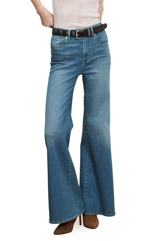 Veronica Beard Joplin Wide Flare Leg Jeans in Pool Party at Nordstrom, Size 25 | Nordstrom