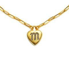 "M" Heart Initial Necklace | Sequin | Sequin