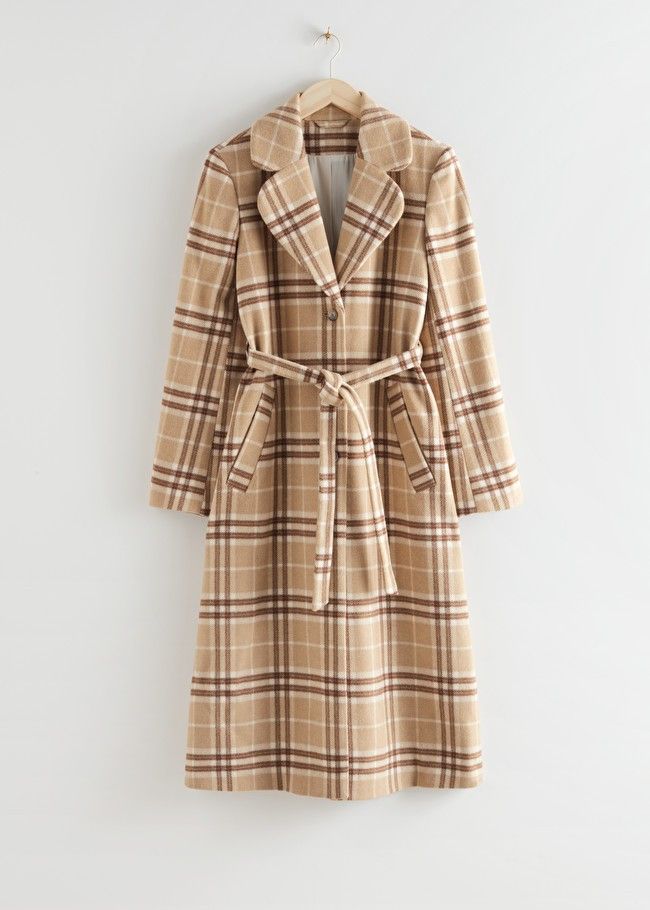 Belted Wool Blend Coat, Plaid Coat, Fall Coat, Thanksgiving Outfit, Thanksgiving Outfit Women | & Other Stories (EU + UK)