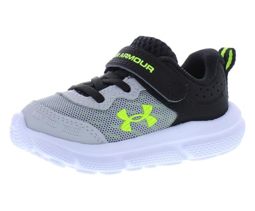 Under Armour Assert 10 Alternate Closure Infant/Toddler Shoes Size 6, Color: Mod Grey/Black/High Vis Yellow | Amazon (US)