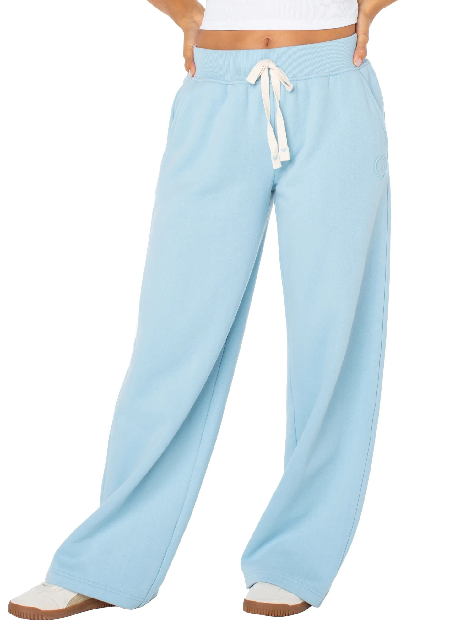 Celebrity Pink Women's and Women's Plus Wide Leg Sweatpants, Sizes XS-4X | Walmart (US)