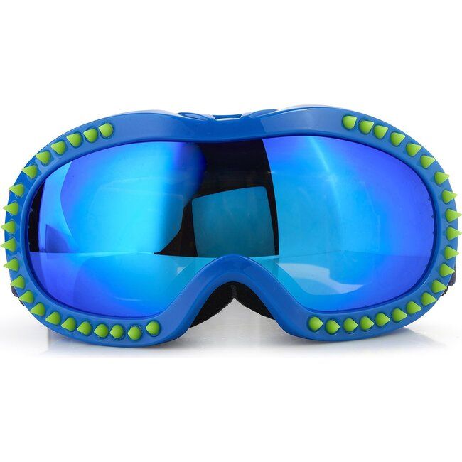 Ski Goggle, Green Spike Blue Frame | Maisonette