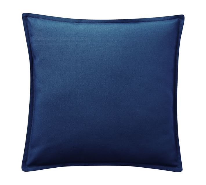PB Classic Indoor/Outdoor Solid Pillow, 18", Ink Blue | Pottery Barn (US)
