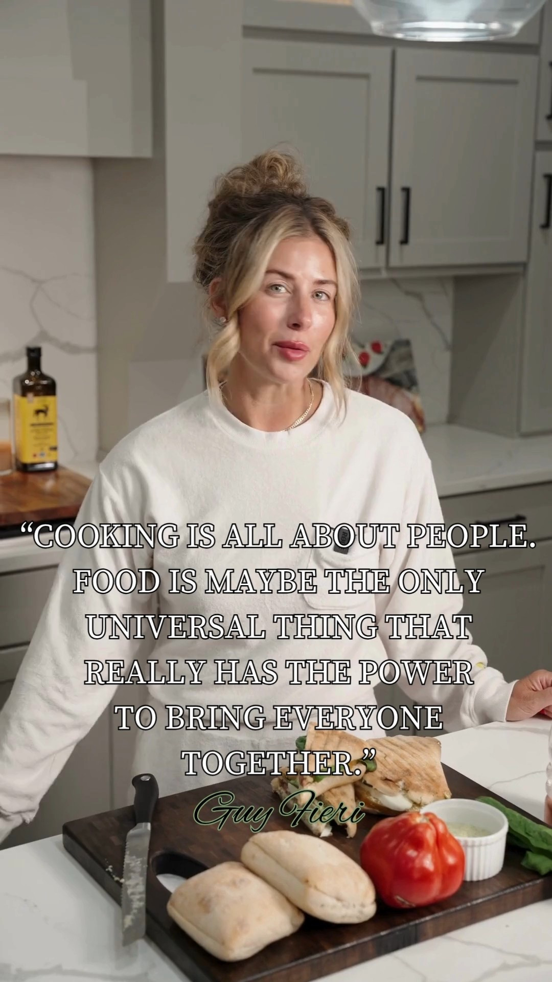 “Cooking is all about people. Food is maybe the only universal thing that really has the power to bring everyone together.” — Guy Fieri 👩‍🍳

Whether you’re plating pasta for one or throwing together a last-minute dinner party, let it be joyful. Let it be fun. Let it be you. 

What’s your most-loved dish to make when you're cooking for others?

#SaucedBySunday #FoodIsLove #CookWithHeart #EasyRecipes #CLEfoodie #HomeCookingJoy #PerfectlyImperfect #CoolGirlCooks #KitchenMagic #GatherAndSavor